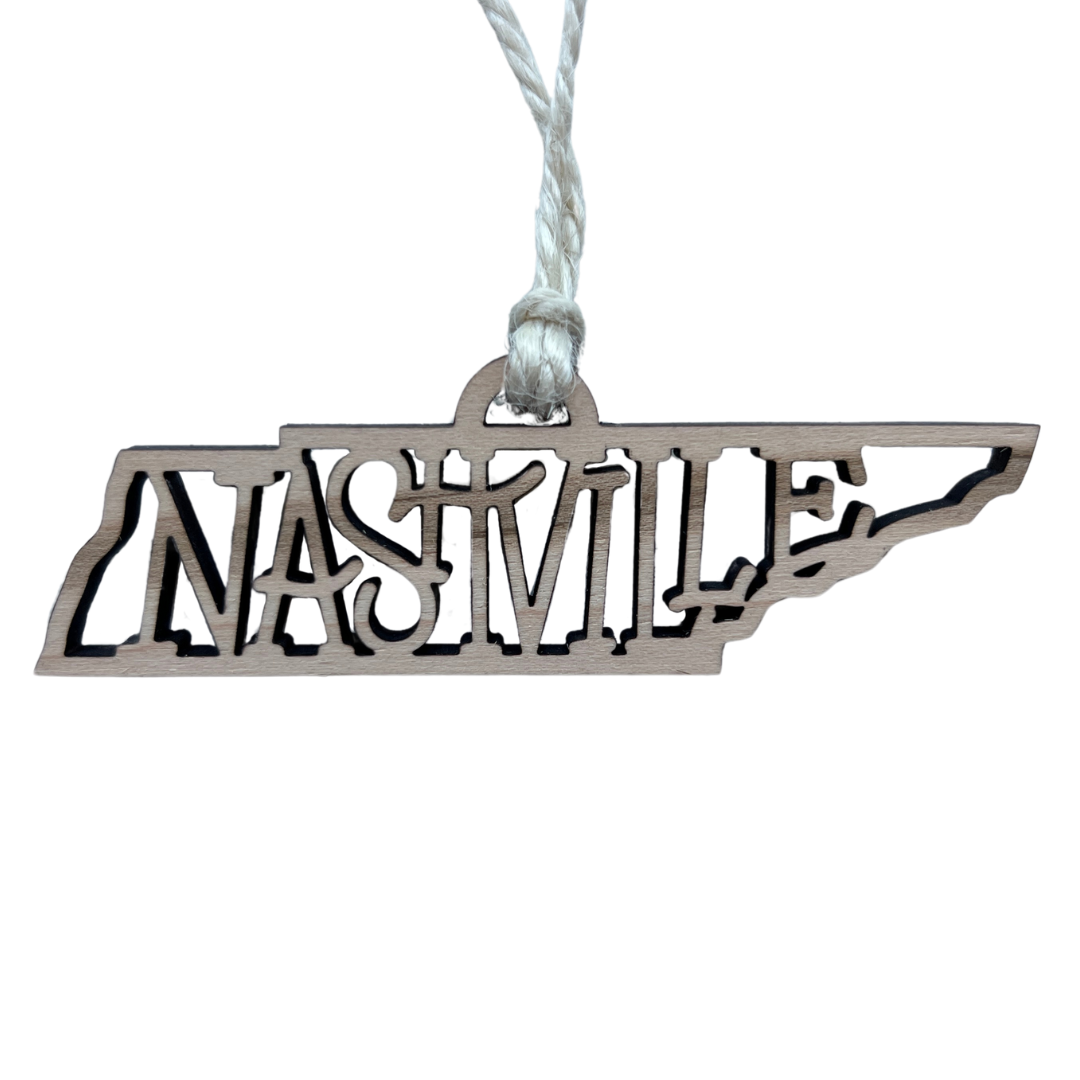 Nashville TN Wood Ornament