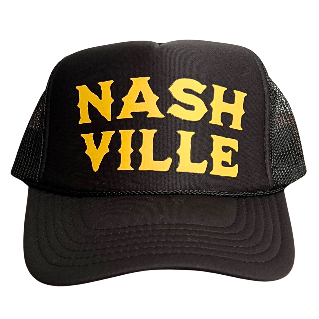 Gold and Black Nashville Trucker Hat