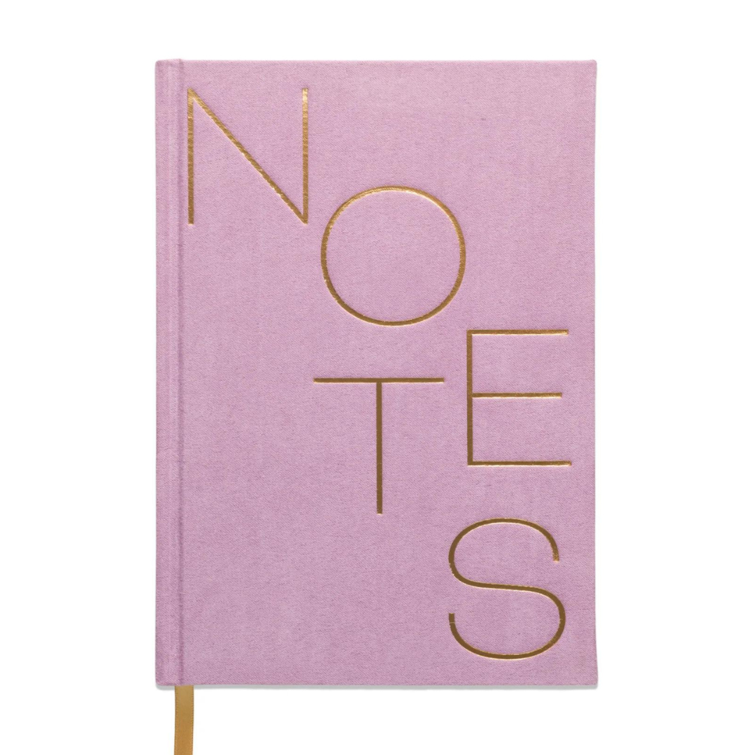 Notes Purple Suede Cloth Journal