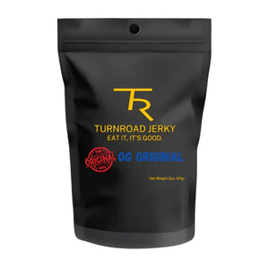 2 oz bag of hand cut beef jerky.