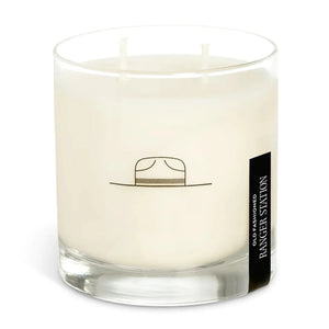 8 oz Old Fashioned candle, oak, sugar, lemon, orange. In reusable rocks glass. 