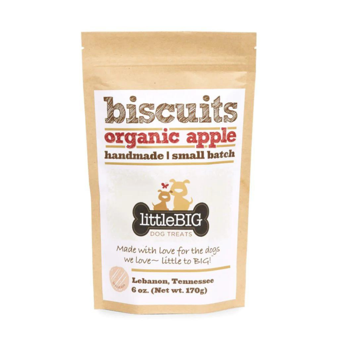 6 oz bag of organic apple handmade dog treats.