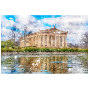 11 x 14 art print of the Nashville Parthenon 