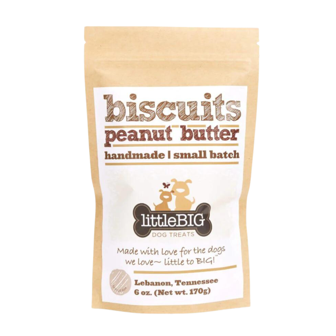 6 oz bag of peanut butter handmade dog treats.