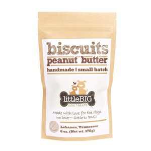 6 oz bag of peanut butter handmade dog treats.
