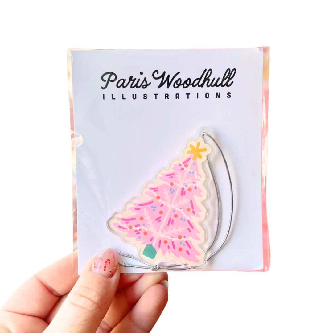 Pink Christmas Tree Ornament
