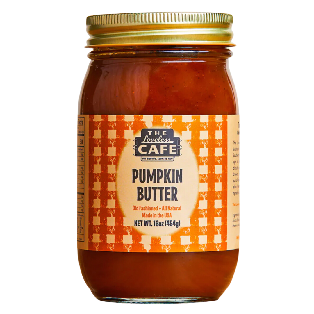 16 oz all natural Pumpkin Butter in glass jar. 