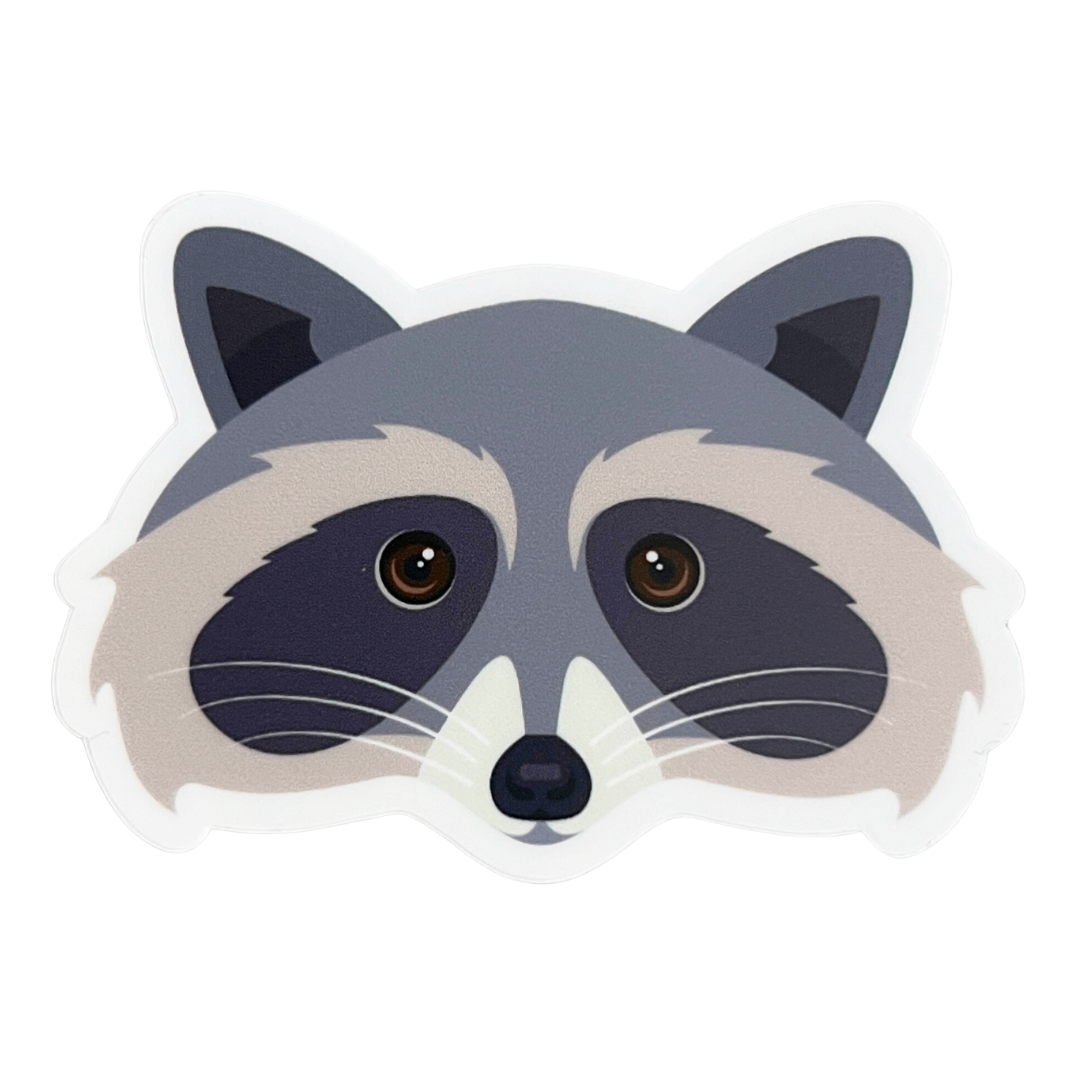 simple raccoon face cartoon