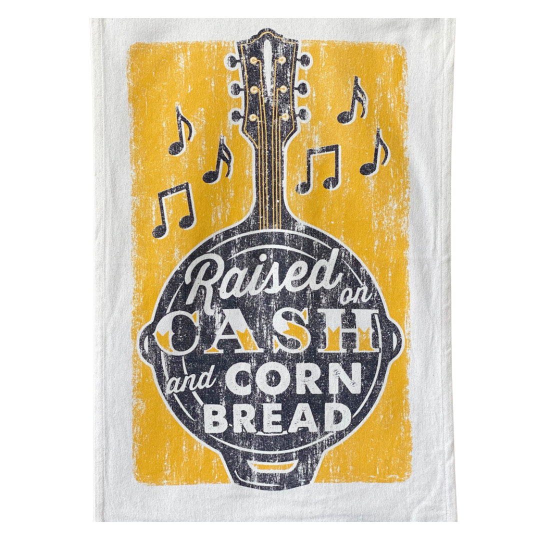 Raised on Cash and Cornbread Kitchen Towel
