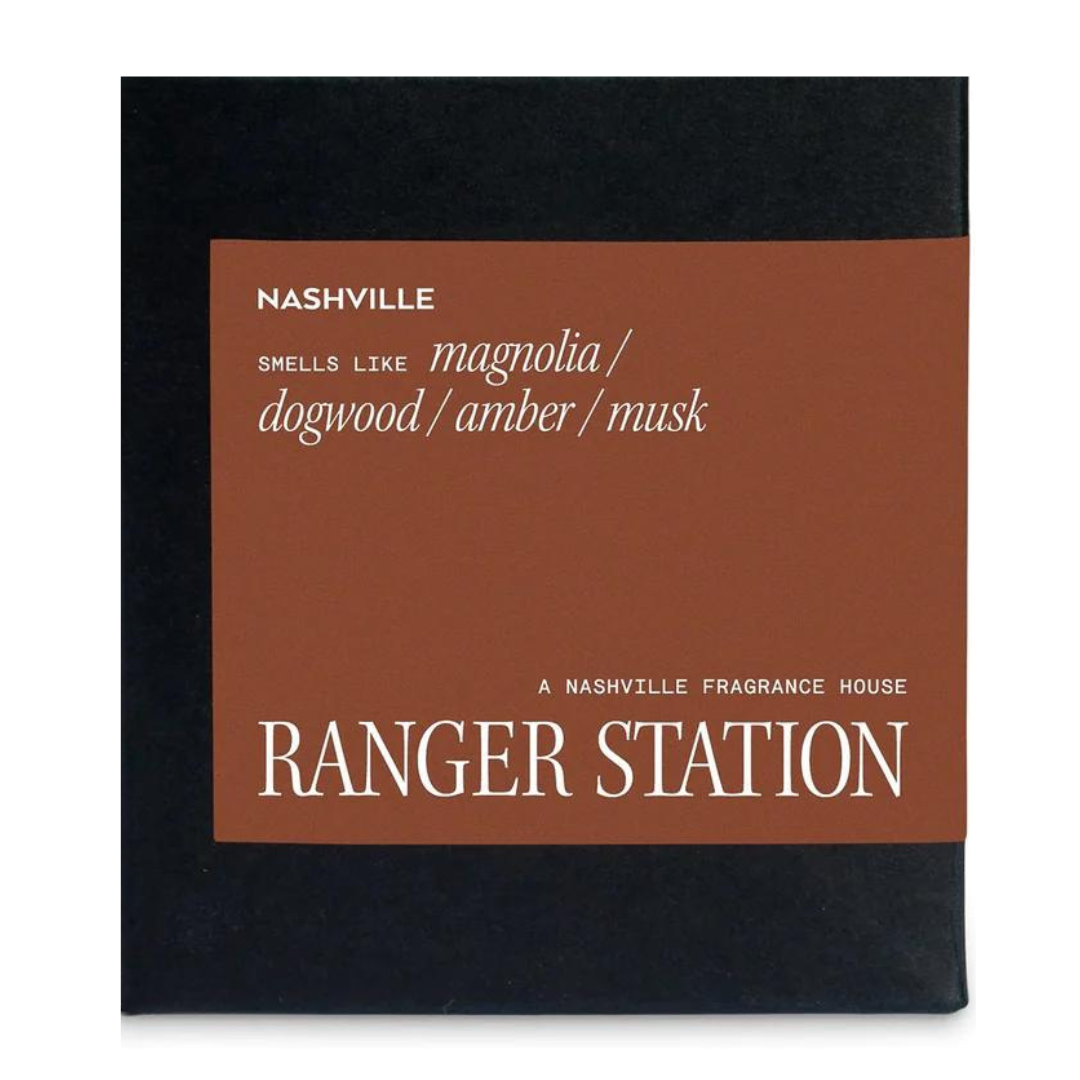 8 oz Nashville candle, magnolia, dogwood, amber, musk. In reusable rocks glass.