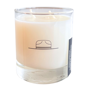 8 oz soy wax candle. In reusable rocks glass. 