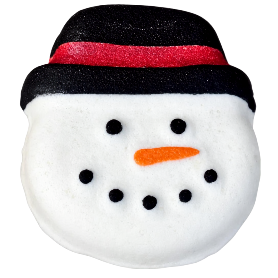 5 oz snowman bath bomb.