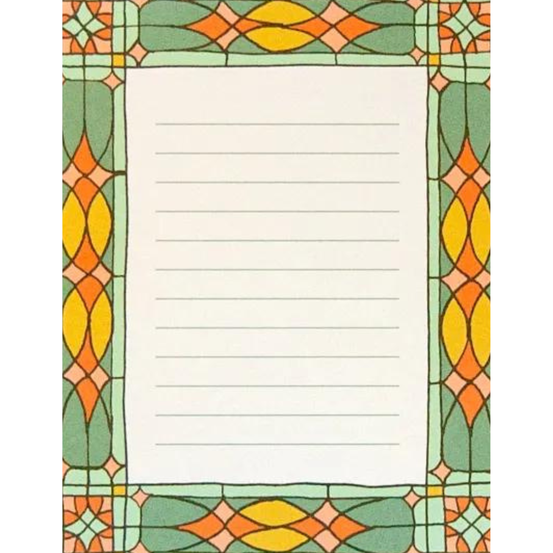 Stained Glass Border Notepad