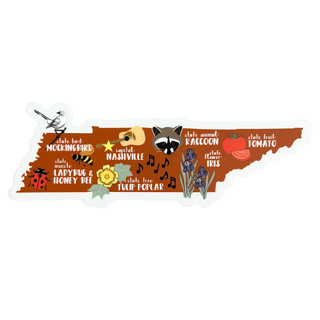 Tennessee State Symbols Sticker