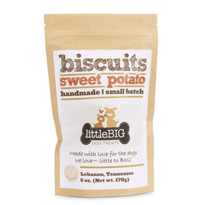 6 oz bag of sweet potato handmade dog treats.