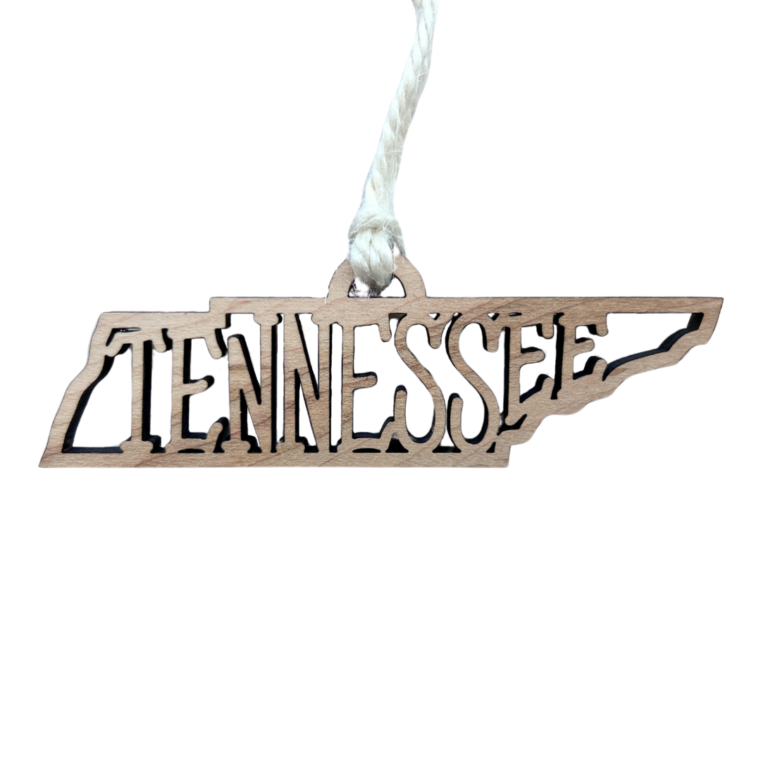 wooden ornament with laser cut out details. 