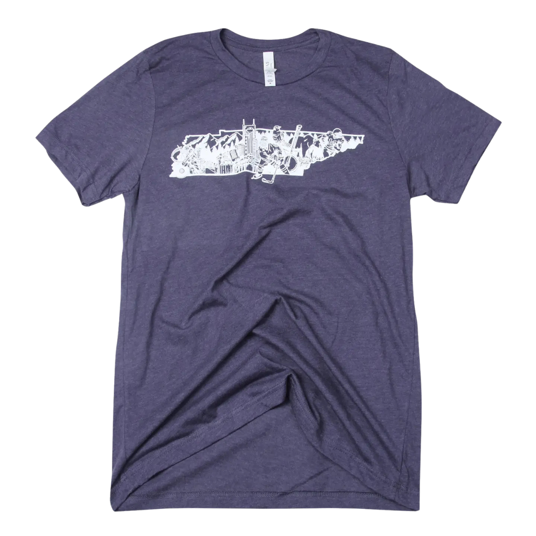 Tennessee Icons State Blue Shirt