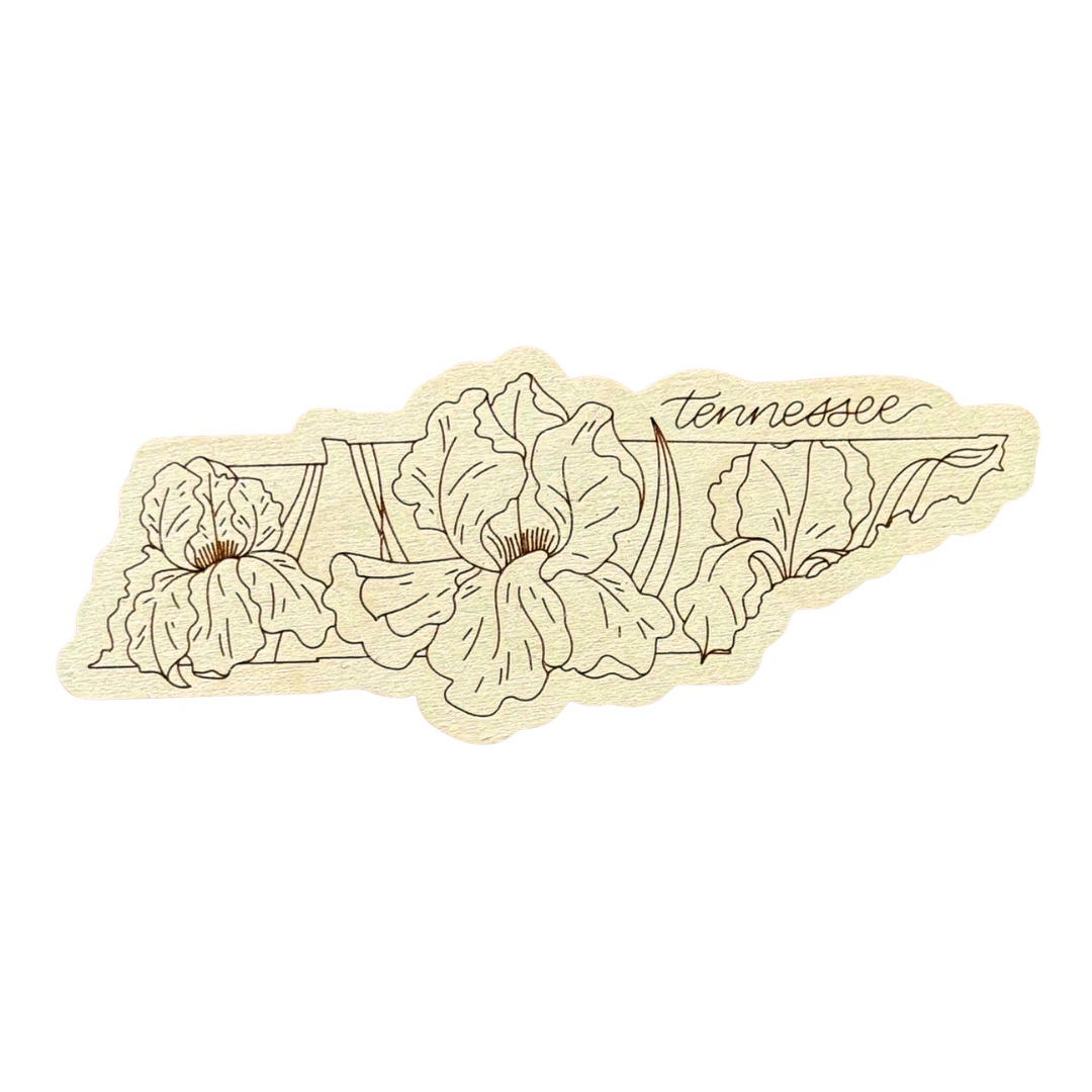 Tennessee Iris State Flower Magnet