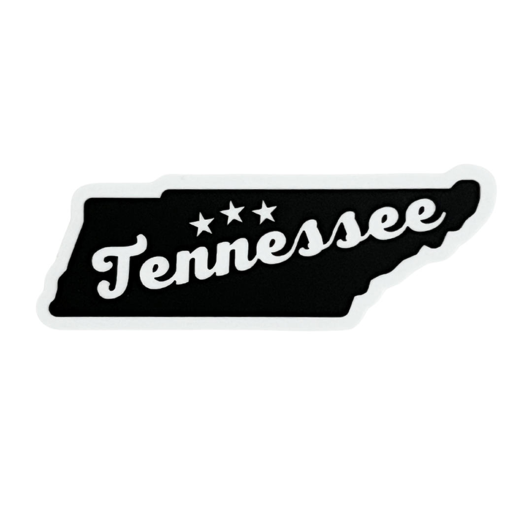 Tennessee Black and White With Stars Sticker