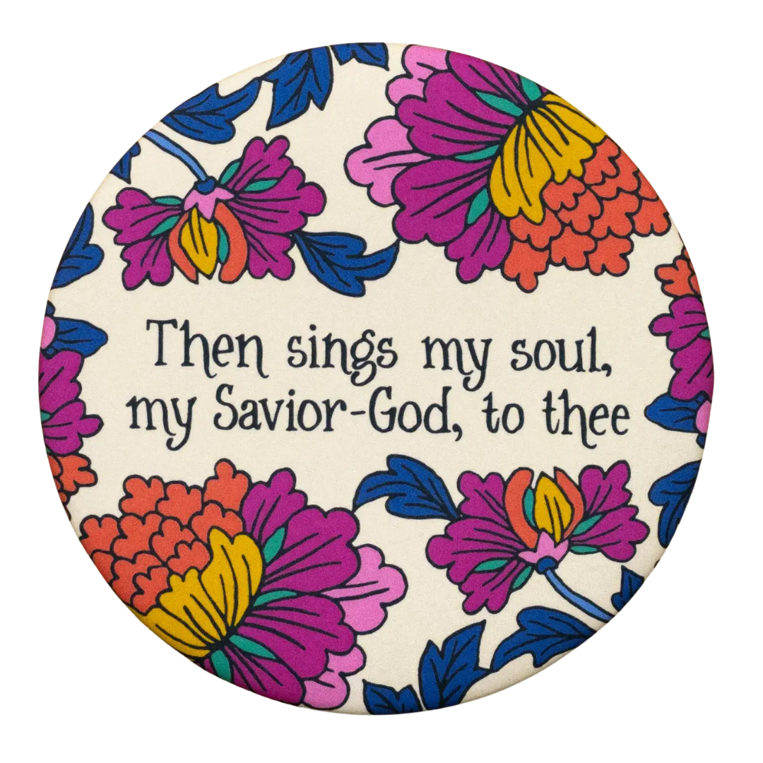 3 inch round refrigerator magnet.