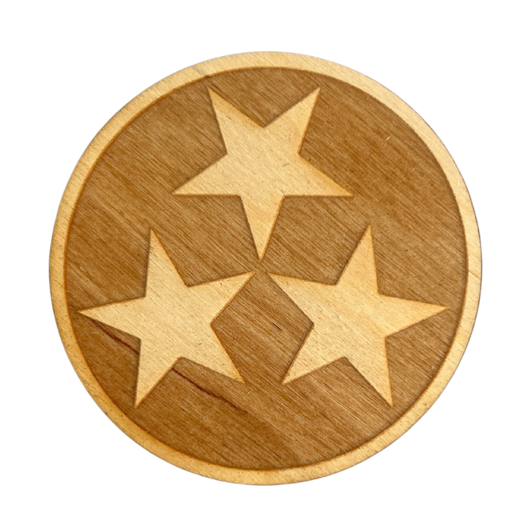 Wood Tristar Magnet