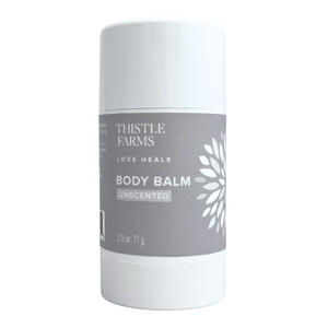 2.5 oz Fragrance Free Body Balm roll on with solid twist top cap. 