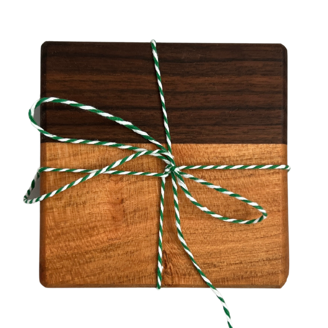 Cherry and Black Walnut Wooden Coasters