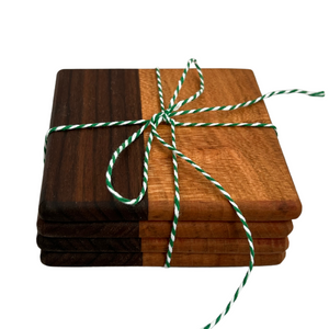 Cherry and Black Walnut Wooden Coasters