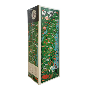 500 piece puzzle illustrated map of the Appalachian Trail.
