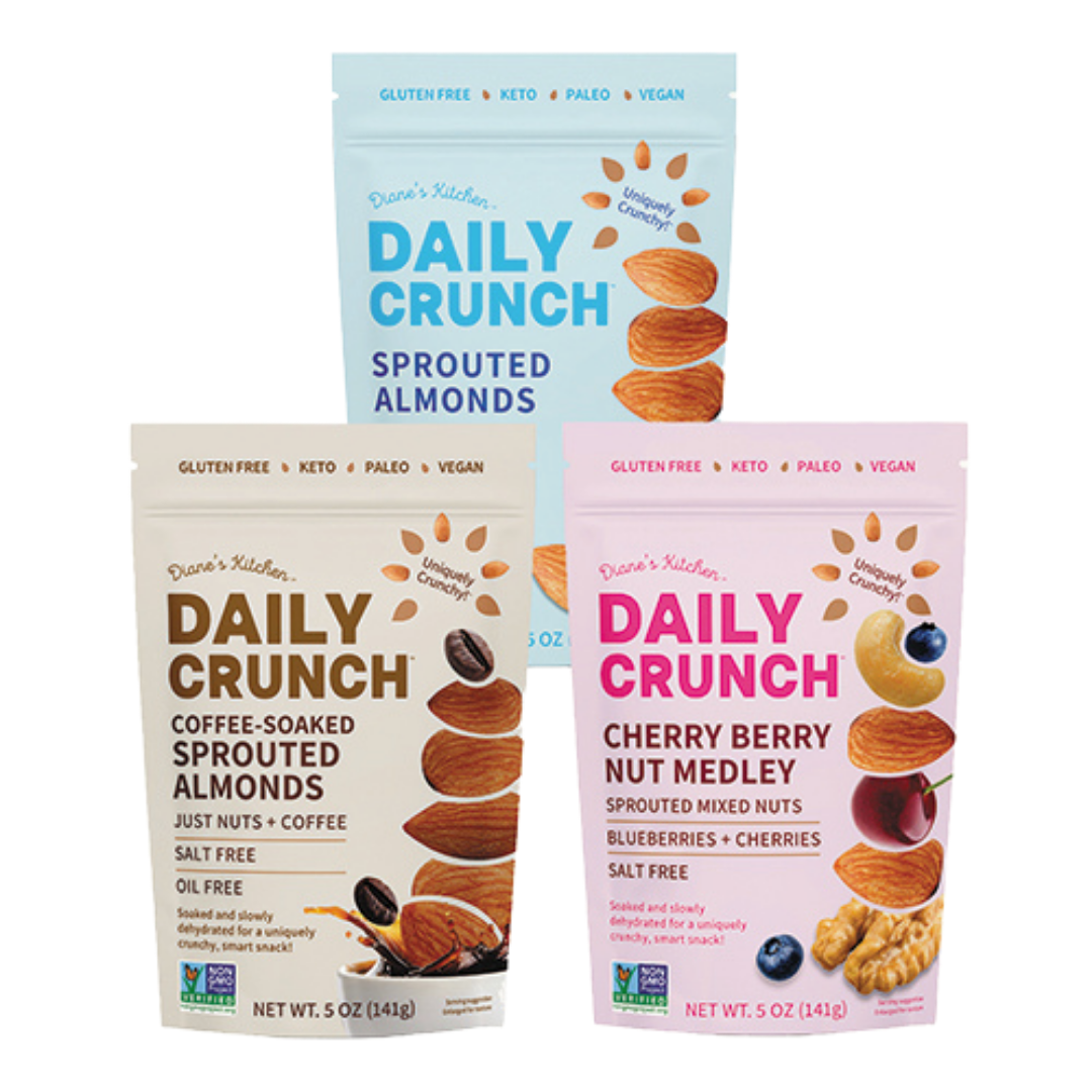 4 oz Daily Crunch Sprouted Almond Snack Mix.
