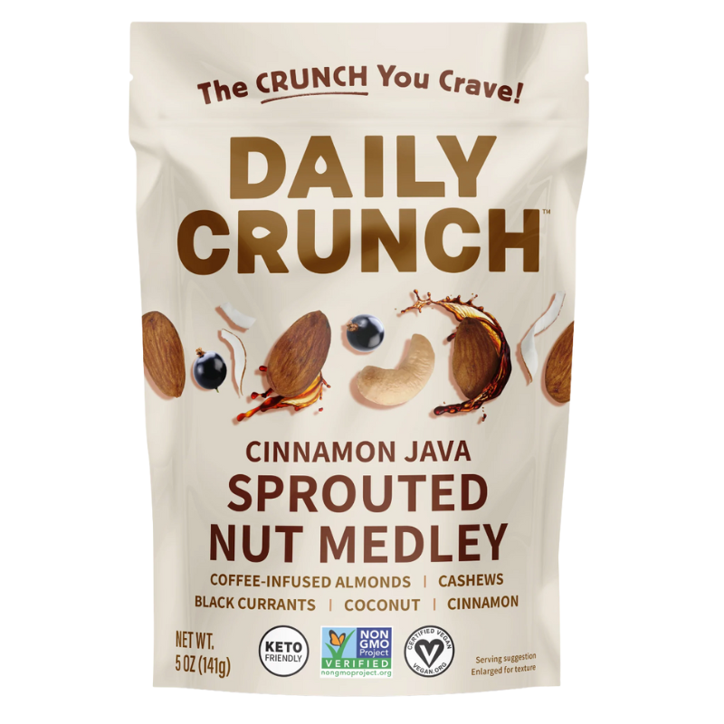 4 oz Daily Crunch Sprouted Almonds, Cashews and black currants Snack Mix.