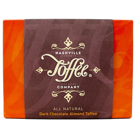 1/2 lb box of dark chocolate almond toffee. Kosher.