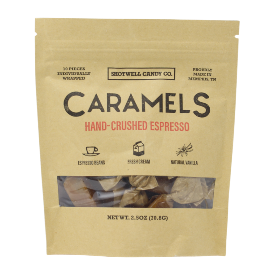 Hand-Crushed Espresso Caramels