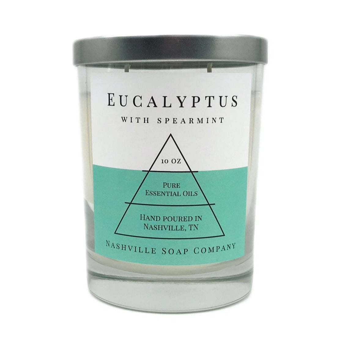 Eucalyptus 10 oz glass candle. 