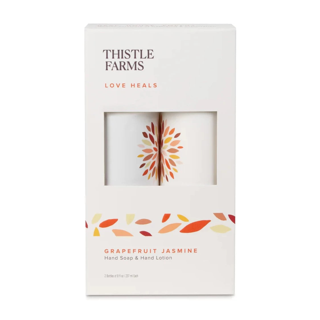 Hand Care Duo Set with Liquid Hand Soap and Moisturizing Lotion in Grapefruit Jasmine.