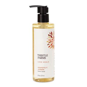 8 fl oz of grapefruit jasmine scented Liquid Hand Soap.