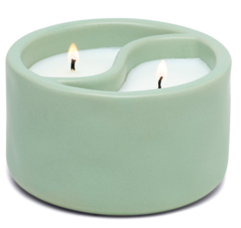 Yin-Yang aloe and green tea green candle. 