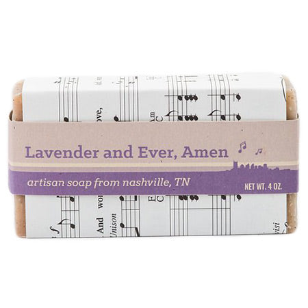 4 oz Lavender And Ever, Amen Soap Bar lavender scented. 