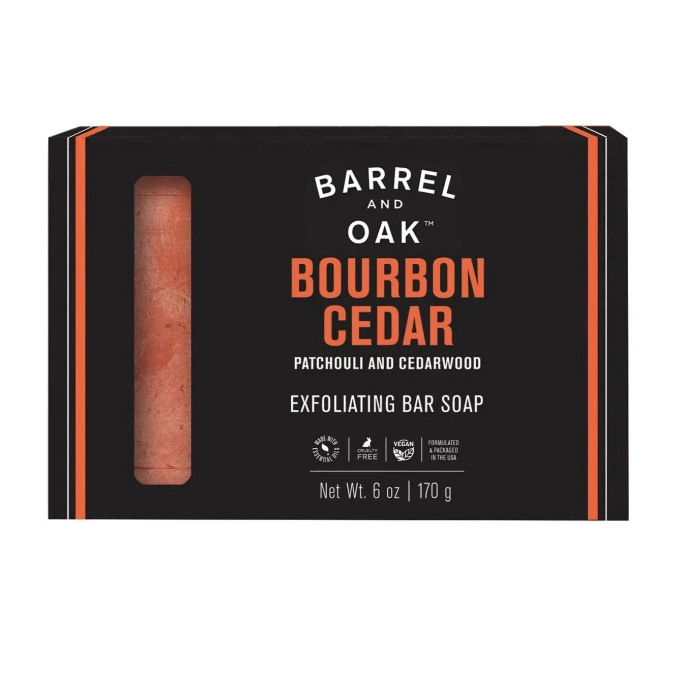 Bourbon Cedar Exfoliating Soap Bar