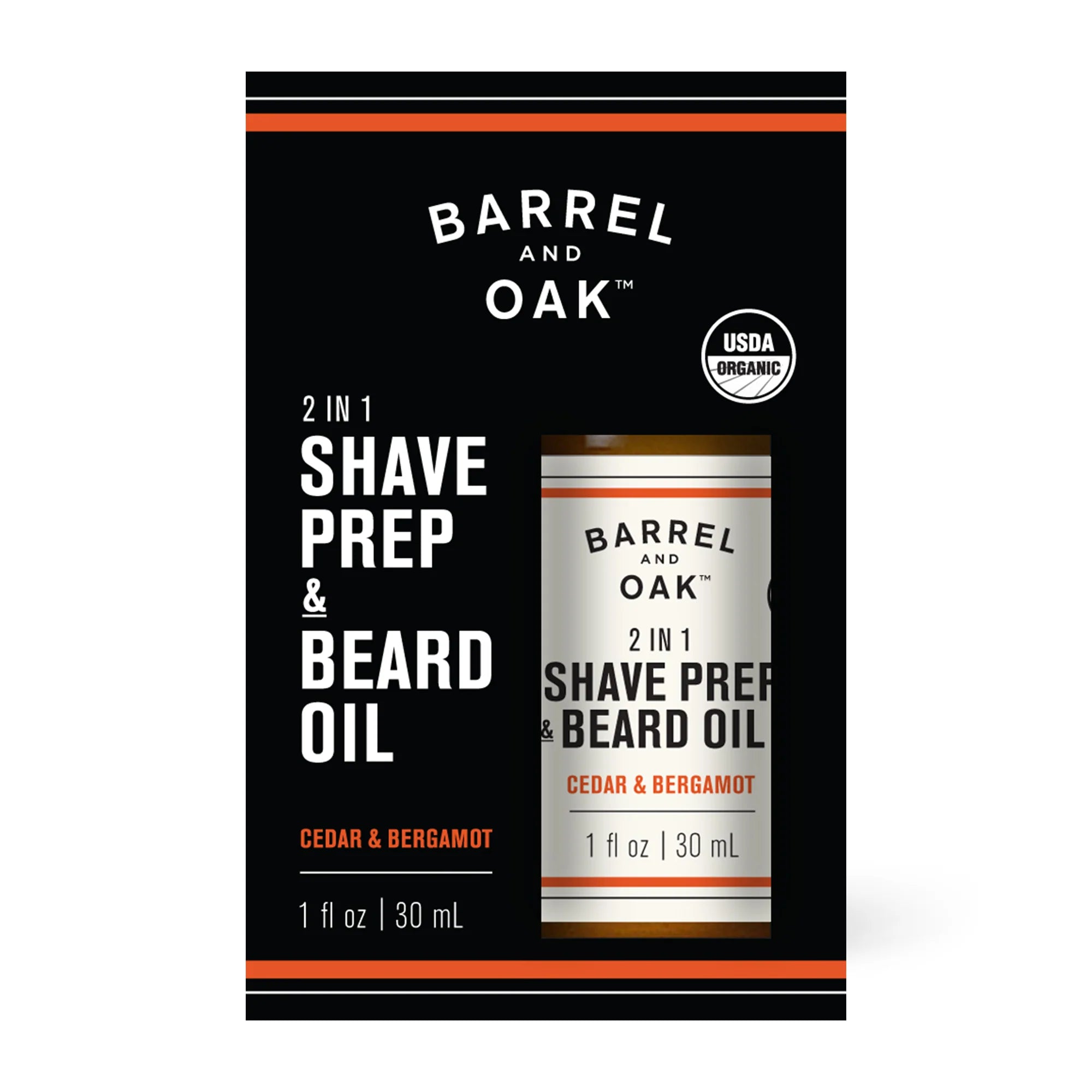 Organic Shave Prep and Beard Oil in Cedar and Bergamot