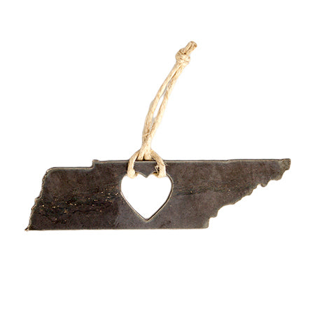 Metal Tennessee Heart Ornament