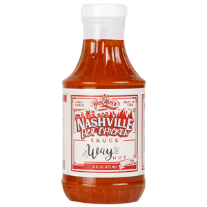 16 fl oz Nashville WAY Hot Chicken Sauce in plastic bottle.  