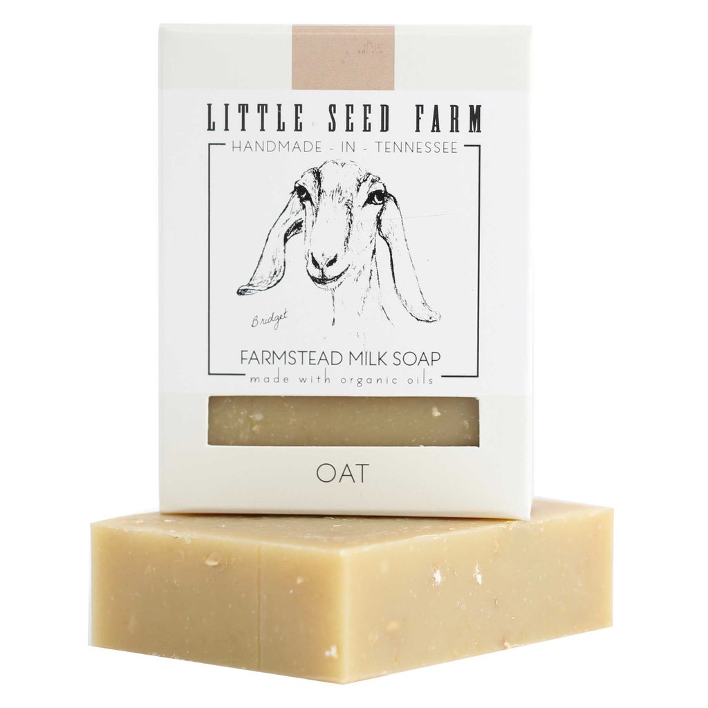 2.4 oz oat goat's milk soap bar.