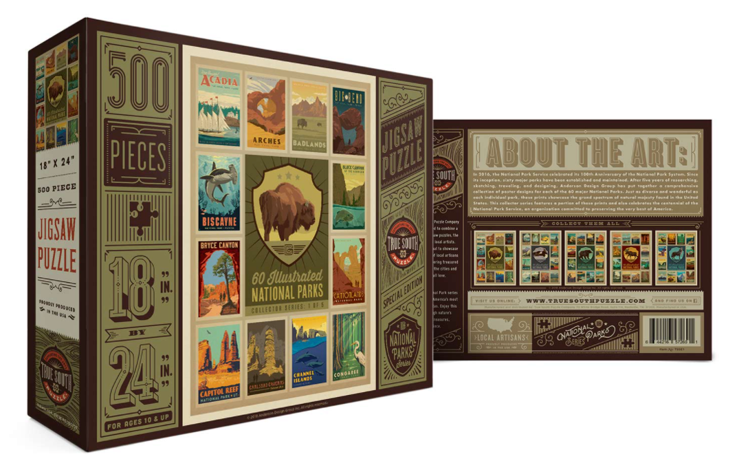 National Parks Illustrated Bison Puzzle