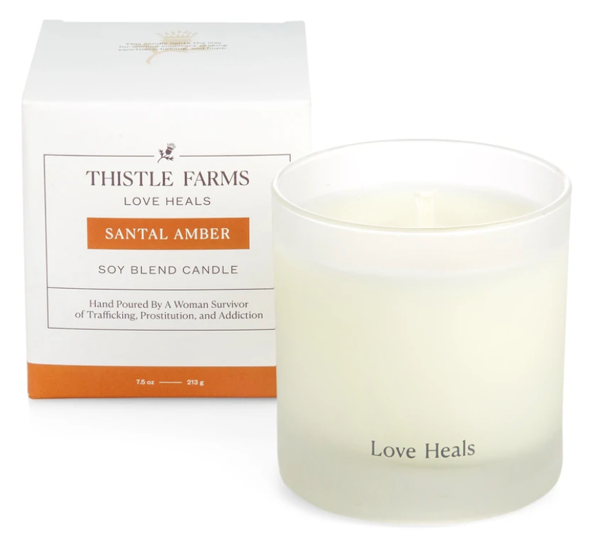 Santal Amber Thistle Farms Candle