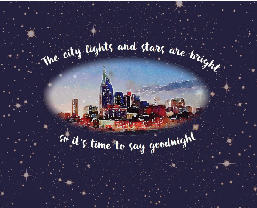 Children's book written by Jennifer Osland Hillen, "Goodnight, Nashville". 
