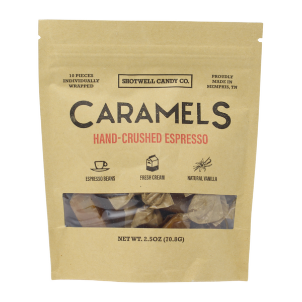 Hand-Crushed Espresso Caramels | Shotwell Candy Co. - Made in TN