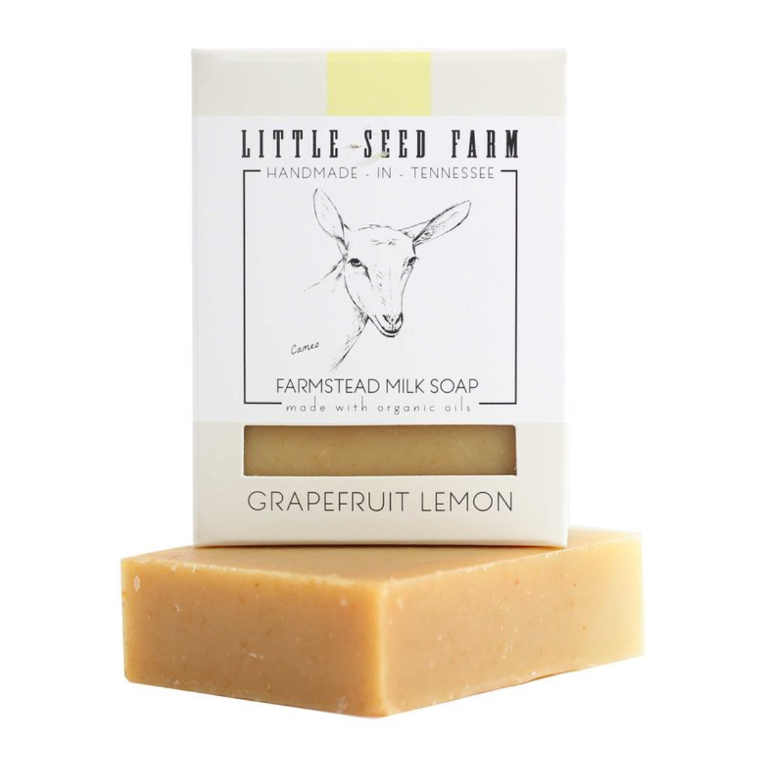 2.4 oz grapefruit lemon scented goat's milk soap bar