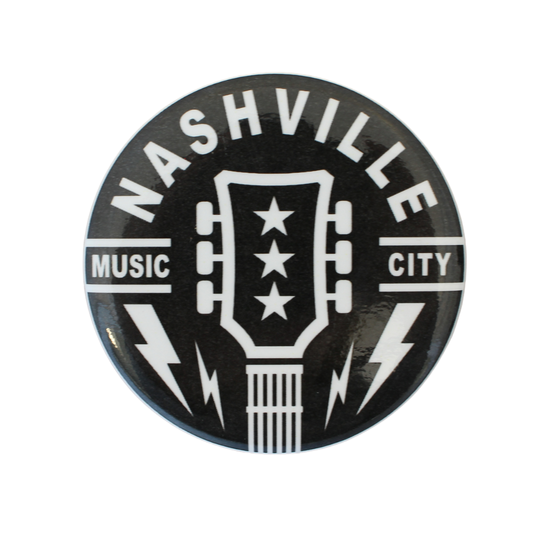 Nashville Music City Guitar Circle Magnet