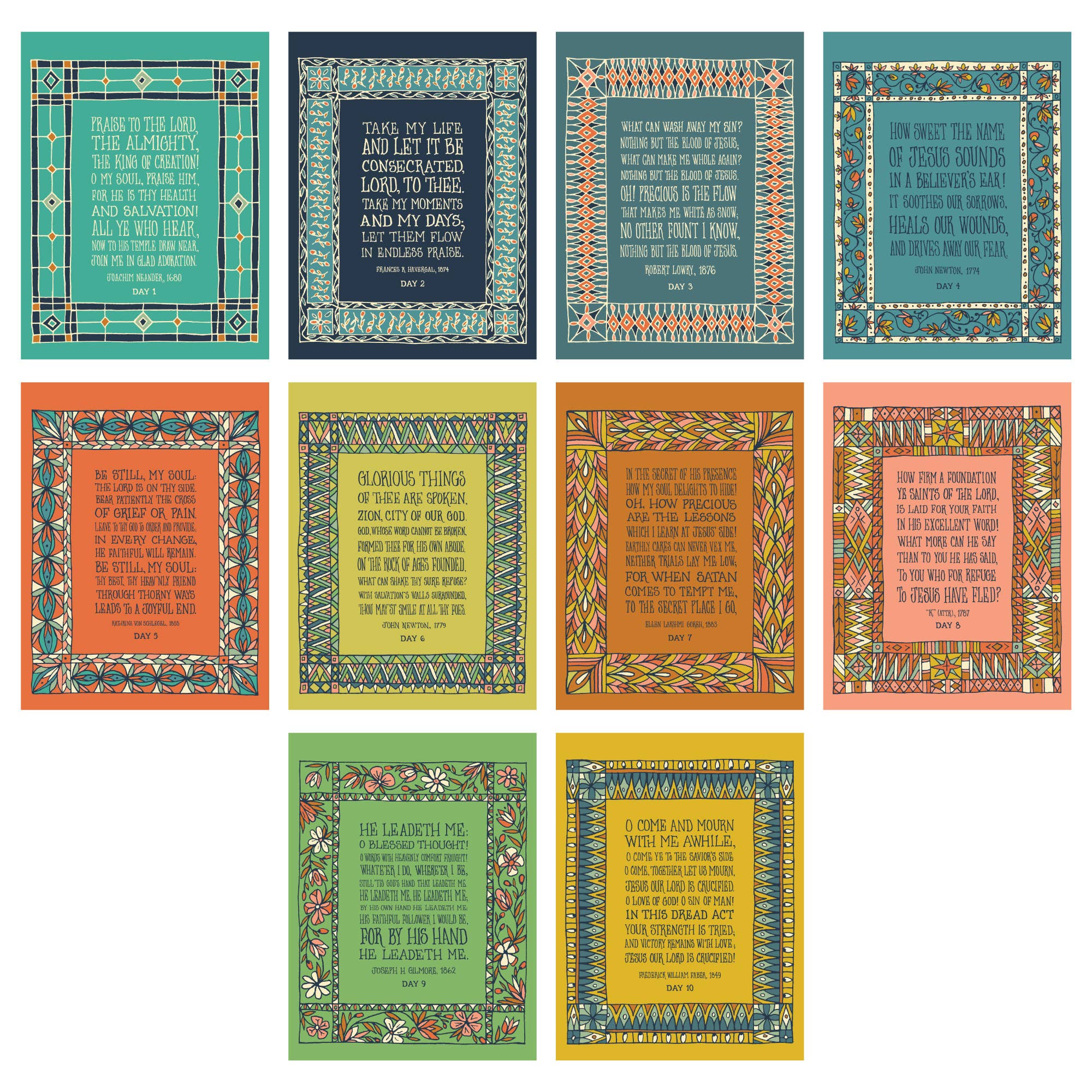 30 Days of Hymns Perpetual Calendar